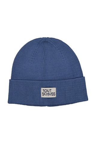 Bonnet en coton biologique Tout Schuss - Bleu - Enfant