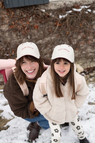 Casquette en velours Petit Amour - Crème - Enfant