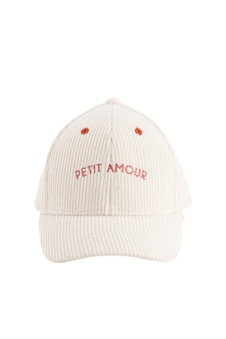Casquette en velours Petit Amour - Crème - Enfant
