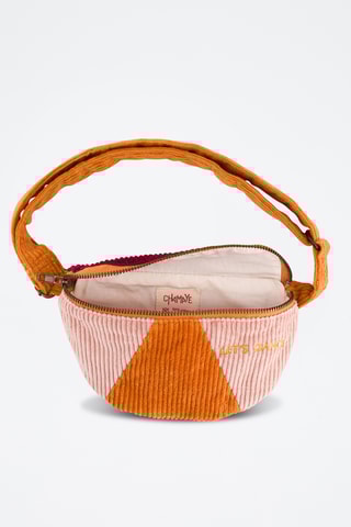 Sac banane en velours Let's dance - Moutarde et rose - Enfant