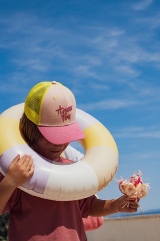 Casquette bi-matière Amour Fou - Rose clair - Enfant