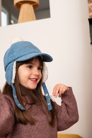 Chapka en velours Amour Fou - Bleu clair - Enfant
