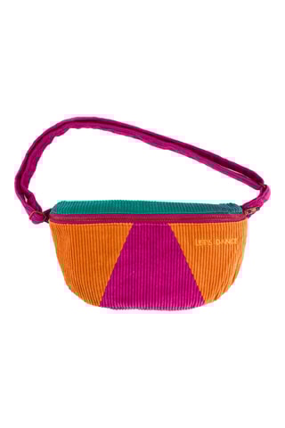 Sac banane en velours - Orange et violet - Adulte