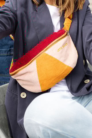 Sac banane en velours - Orange - Adulte