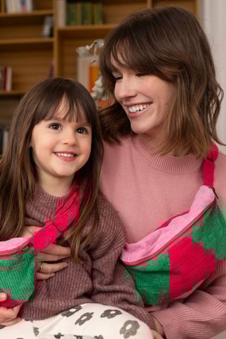 Sac banane en velours - Vert - Adulte