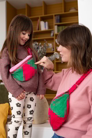 Sac banane en velours - Vert - Adulte