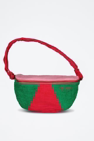 Sac banane en velours - Vert - Adulte