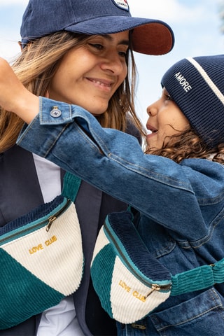 Sac banane en velours - Vert - Adulte