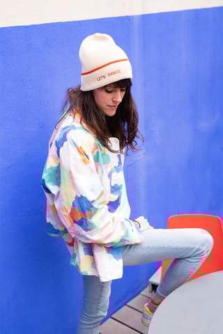 Bonnet en coton biologique Let's Dance - Ecru - Adulte