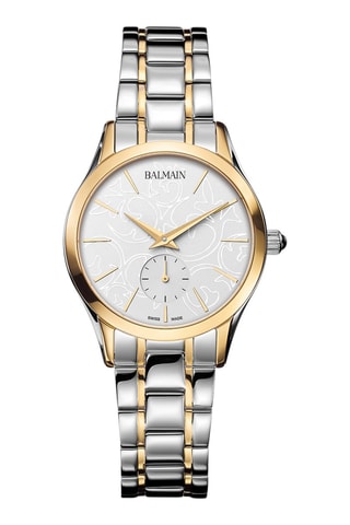 Montre à quartz en acier et nacre Classic R