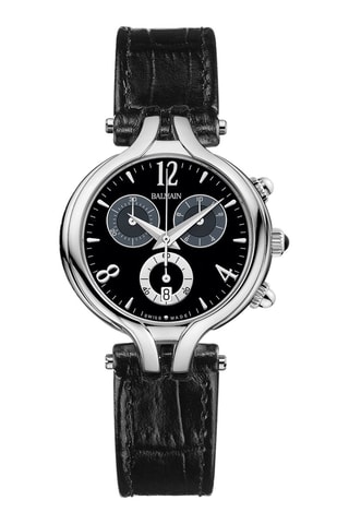 Montre à quartz en cuir Tilia - Noir