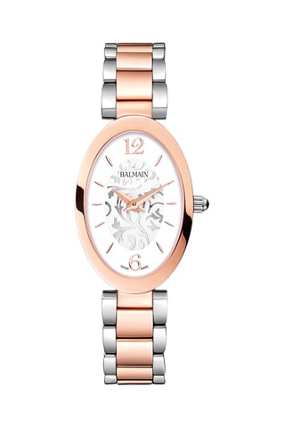 Montre à quartz en acier Miss Madrigal - Argenté et doré rose