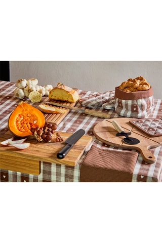 Toalha de mesa retangular Rustic - Castanho - 150 x 300 cm