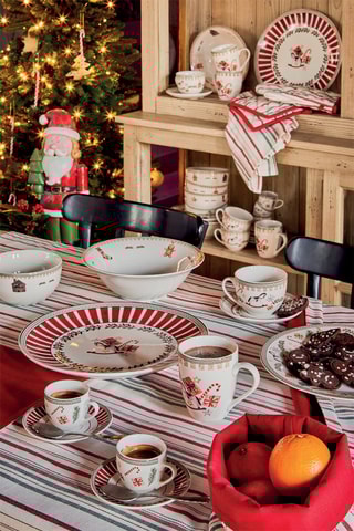 Toalha de mesa retangular Regimental - Branco