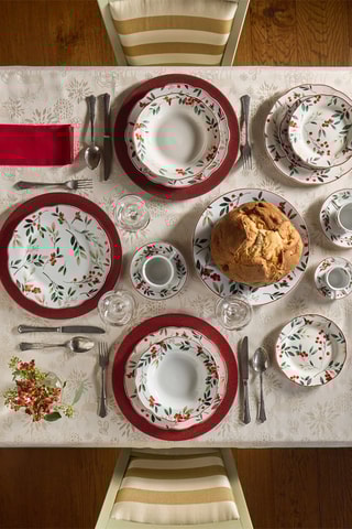 Serviço em porcelana Poema Hollyberry - 18 peças