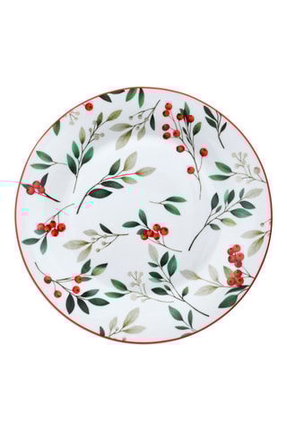 Prato raso em porcelana Poema Hollyberry - 30 cm