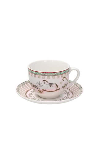 Chávena de café e pires de porcelana Atollo Vintage