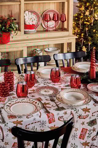 Chávena de café e pires de porcelana Atollo Vintage