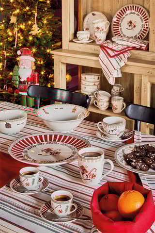 Chávena de café e pires de porcelana Atollo Vintage