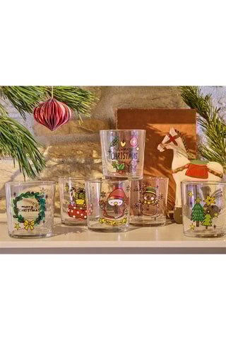 6 copos Happy Xmas - 33 cl