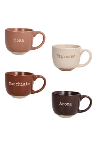 4 chávenas de expresso em porcelana New Bone China - 10 cl