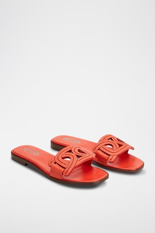 Sandalias de piel - Rojo