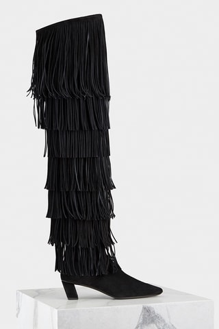 Cuissardes en cuir - Noir