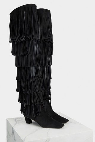 Cuissardes en cuir - Noir