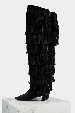 Cuissardes en cuir - Noir