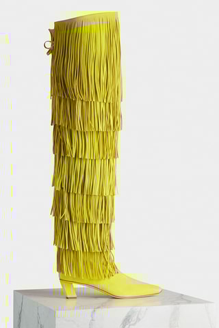 Cuissardes en cuir - Jaune