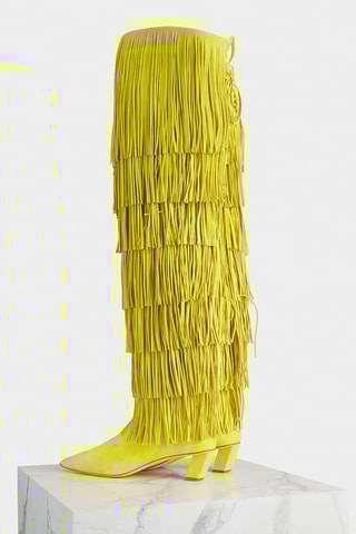 Cuissardes en cuir - Jaune