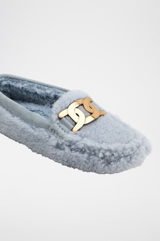 Mocasines de piel - Celeste