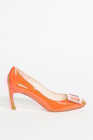 Escarpins en cuir verni - Orange