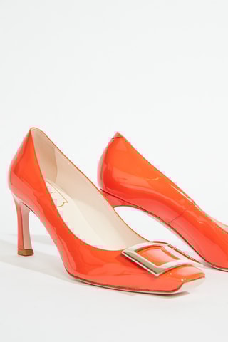 Escarpins en cuir verni - Orange