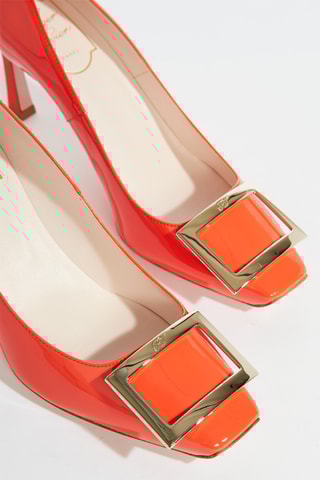 Escarpins en cuir verni - Orange