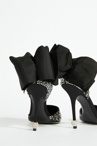 Escarpins en soie - Noir