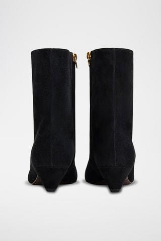 Botines de piel - Negro