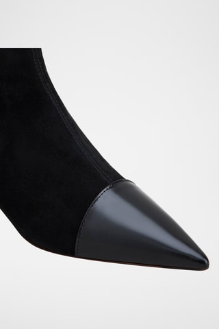 Botines de piel - Negro