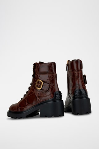 Botines de piel - Marrón