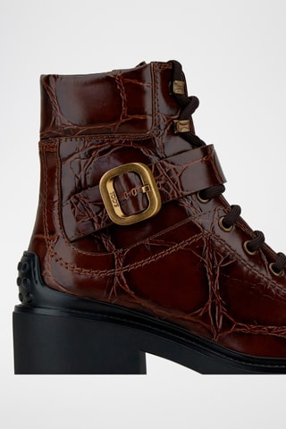 Botines de piel - Marrón