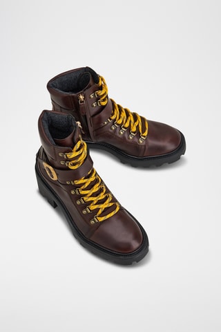 Botines de piel - Marrón