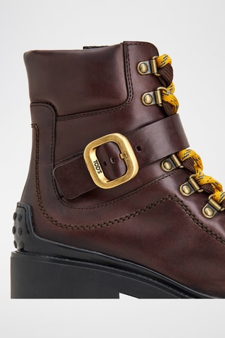 Botines de piel - Marrón