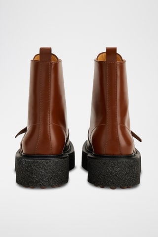 Botines de piel - Marrón