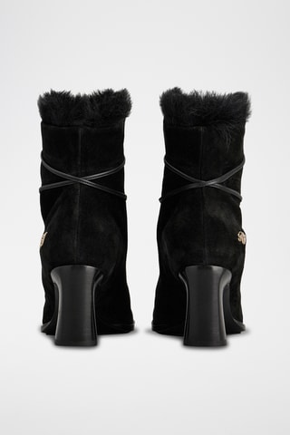 Botines de piel - Negro