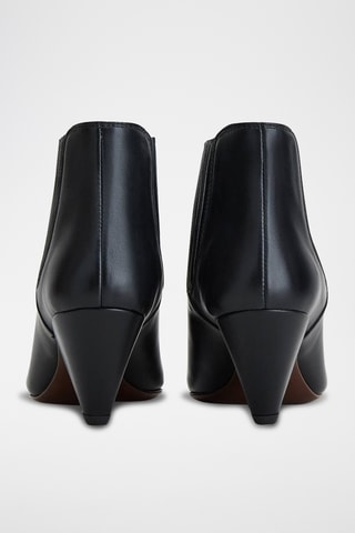 Botines de piel - Negro