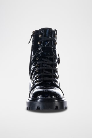 Botines de piel - Negro