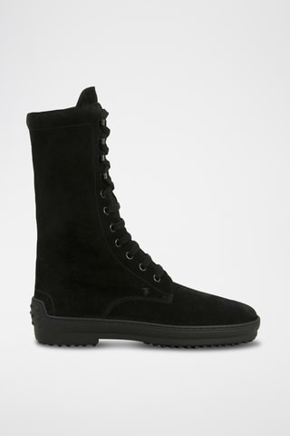 Botines de piel - Negro