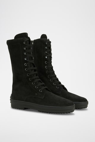 Botines de piel - Negro