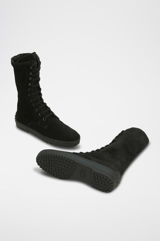 Botines de piel - Negro