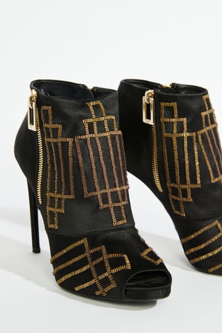 Botines de seda - Negro